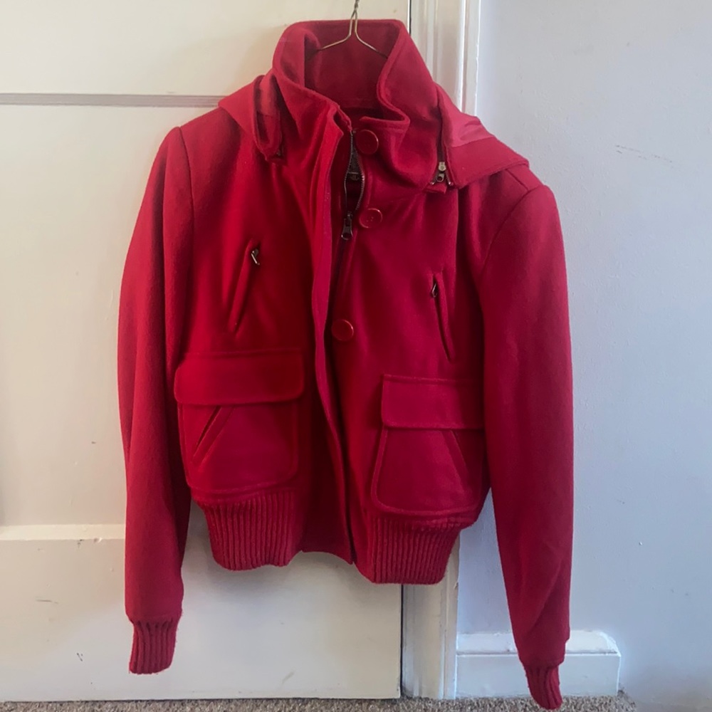 Red dress coat